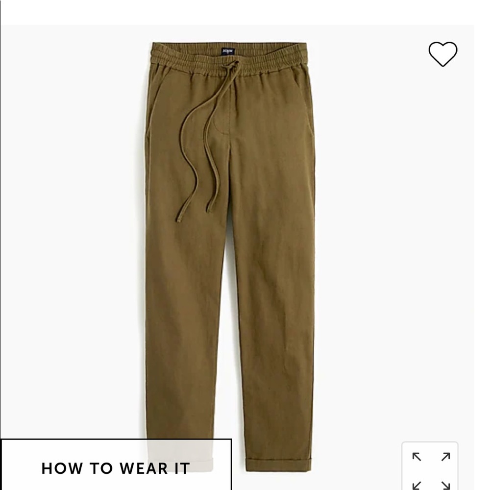 J.Crew Factory Linen Blend drawstring pants